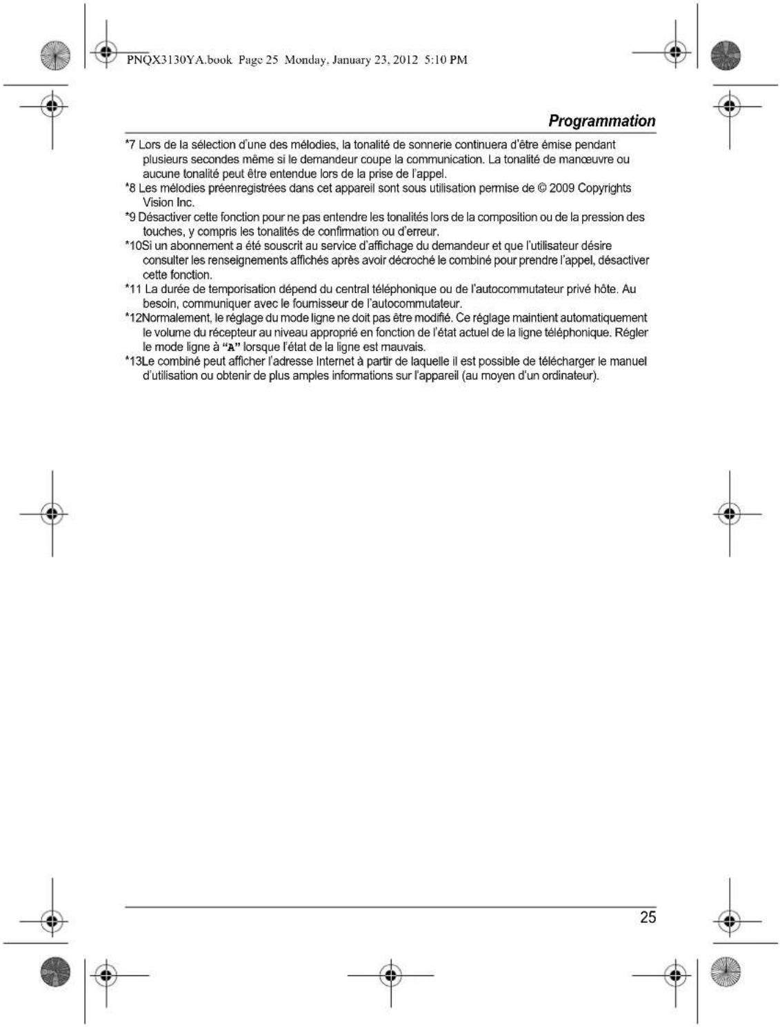 PANASONIC KX-TG4112 - Avant d'utiliser l'appareil pour la première fois, consultez "Préparatifs" à la p. 10. - 29