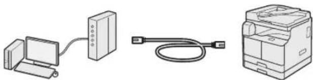 CANON imageRUNNER 2204N - Connessione tramite LAN via cavo - 1