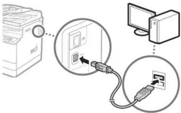 CANON imageRUNNER 2204N - Schließen Sie das USB-Kabel an. - 1