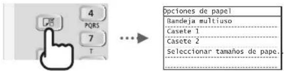 CANON imageRUNNER 2204N - Ajuste del tamaño y el tipo del papel - 1