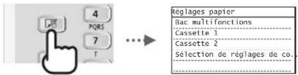 CANON imageRUNNER 2204N - Réglage du format et du type de papier - 1