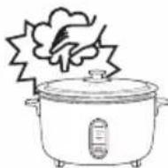 PANASONIC SR-GA541 - Do not place your hands or face over or near the steam vent. - 2