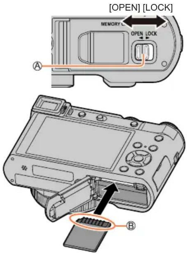 PANASONIC Lumix DC-ZS200D - Insertion et retrait de la carte (en option) - 1