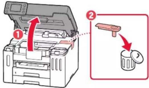 CANON MAXIFY GX5540 - Retirar la cinta naranja - 1