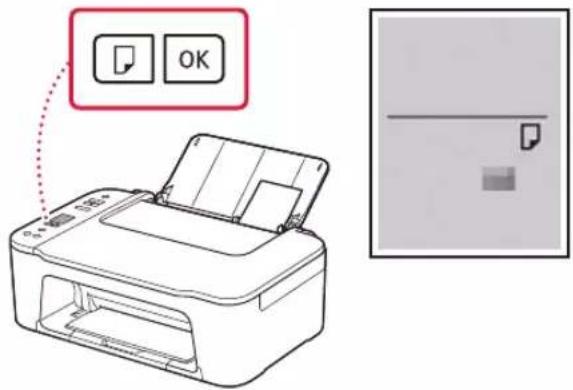 CANON PIXMA TS3452 - Tryck på knappen Välj papper (Paper Select), välj en pappersstorlek och tryck sedan på OK. - 1
