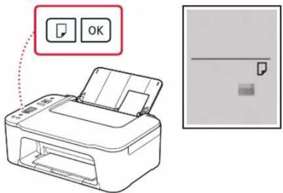 CANON PIXMA TS3452 - Tryk på knappen Valg af papir (Paper Select), vælg en papirstørrelse, og tryk derefter på knappen OK. - 1