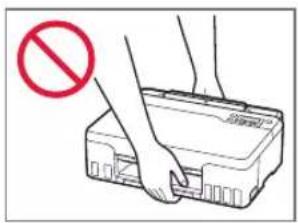 Diagram showing a hand holding a device with a red prohibition symbol indicating no liability.