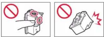 Two safety warning signs: one indicating no protection, the other showing a broken device with warning symbols.