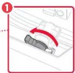 Diagram showing a car with red motion arrow indicating speed or direction, labeled with number 1