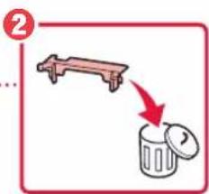 Diagram showing a lever lifting a trash bin with a red arrow indicating the process.