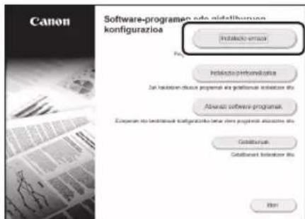 CANON i-SENSYS MF525x - Softwarearen instalatzea - 2