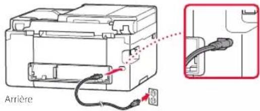 CANON PIXMA TS7740i - Mise sous tension de l'imprimante - 1