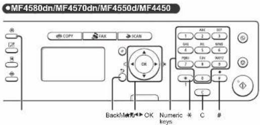 CANON i-SENSYS MF4430 - Navigace v nabídce a metoda zadávání textu Navigálás a menüben és a szövegbeviteli mód megadása Poruszanie się po menu i sposób wpisywania tekstu Navigácia v ponuke a metóda zadávania textu - 1