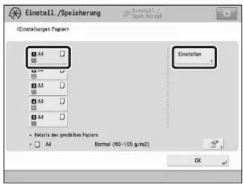 CANON imagePRESS C9010VP - SpeichernanwenderdefinierterPapiertypen - 1