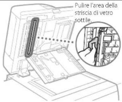 CANON imagePRESS C9010VP - Pulizia dell'area di scansione degli originali dell'alimentatore. - 1