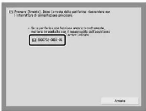 CANON imagePRESS C9010VP - Prendere nota del codice di errore. - 1
