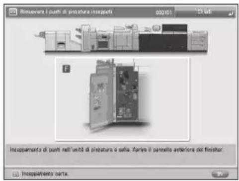 CANON imagePRESS C9010VP - ■Rimozione di inceppamenti carta e punti - 2