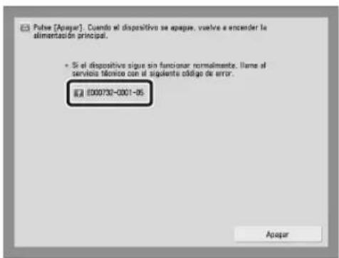 CANON imagePRESS C9010VP - Anote el código de error. - 1
