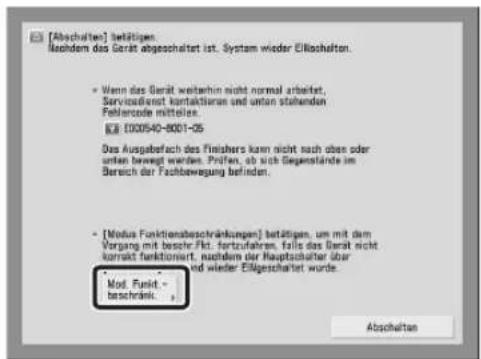 CANON imagePRESS C9010VP - Wenn eine Meldung unten in der Anzeige erscheint: - 3
