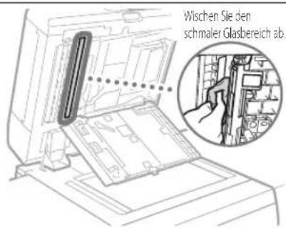 CANON imagePRESS C9010VP - Reinigen Sie den Originalscanbereich der Zufuhr. - 1