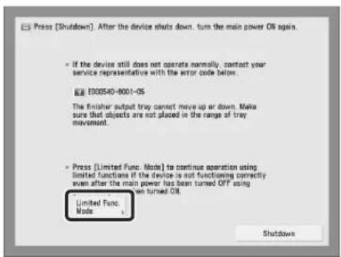 CANON imagePRESS C9010VP - If a message is displayed on the bottom of the screen: - 3