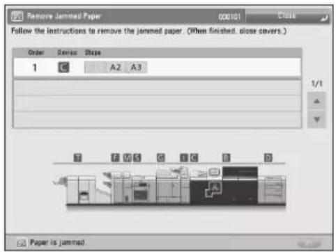 CANON imagePRESS C9010VP - ■ Clearing Paper Jams and Staple Jams - 1