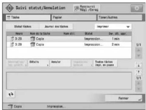 CANON imagePRESS C9010VP - Ecran [Tâche] - 1