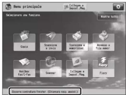 CANON imagePRESS C9010VP - Nella parte inferiore della schermata viene visualizzato un messaggio: - 4