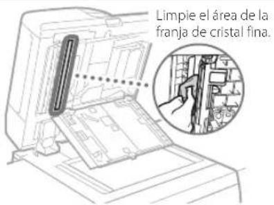 CANON imagePRESS C9010VP - Limpie el área de lectura de originales del alimentador. - 1