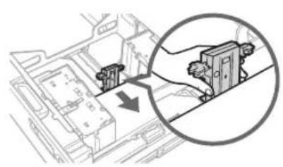 CANON imagePRESS C9010VP - Bloccare e fissare la leva della piastra di cambio formato. - 1