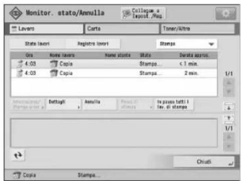 CANON imagePRESS C9010VP - Schermata [Lavoro] - 1