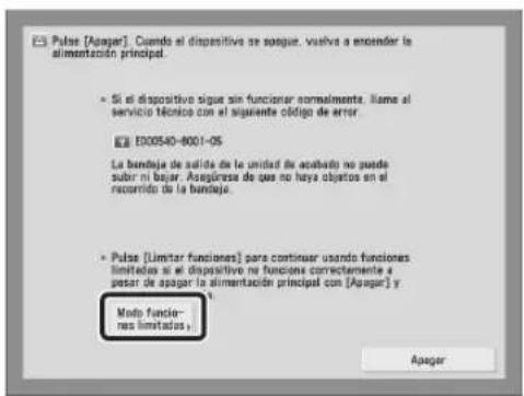 CANON imagePRESS C9010VP - Si se muestra un mensaje en la parte inferior de la pantalla: - 3