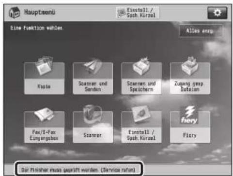 CANON imagePRESS C9010VP - Wenn eine Meldung unten in der Anzeige erscheint: - 4