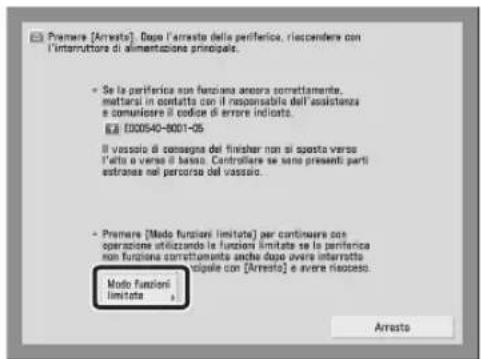 CANON imagePRESS C9010VP - Nella parte inferiore della schermata viene visualizzato un messaggio: - 3