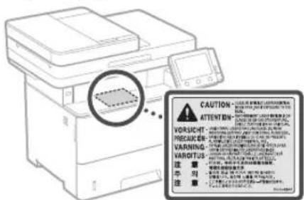 CANON i-SENSYS MF542x - Внимание за безопасност при работа с лазерно оборудване - 1