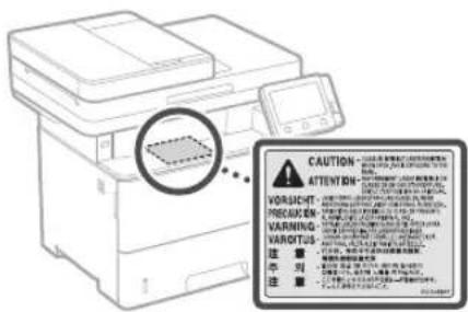 CANON i-SENSYS MF542x - Siguranța privind laserul - 1