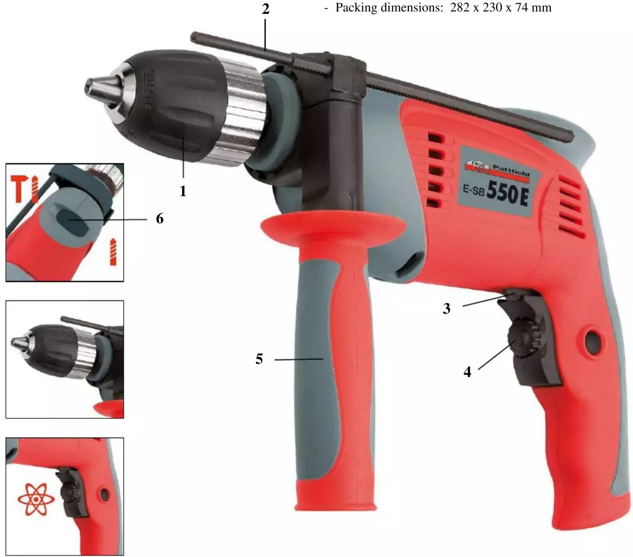 Ergotools Pattfield E-SB 550 E - Technical data: - 1