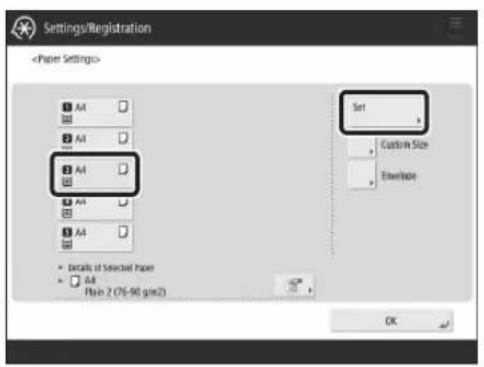 CANON imagePRESS C170 - Registering Custom Paper Types - 1
