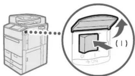 CANON imagePRESS C170 - Cambie la palanca del interruptor diferencial a ON. - 1
