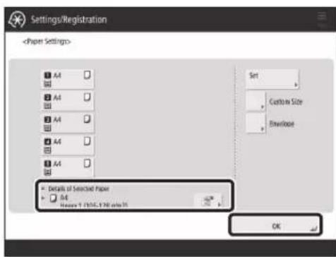 CANON imagePRESS C170 - Registering Custom Paper Types - 4