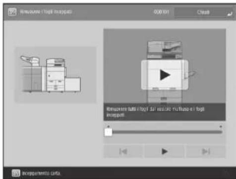CANON imagePRESS C170 - Rimozione di inceppamenti carta e punti - 1