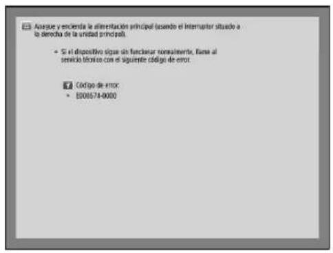 CANON imagePRESS C170 - Cuando se mueste un mensaje de error - 1