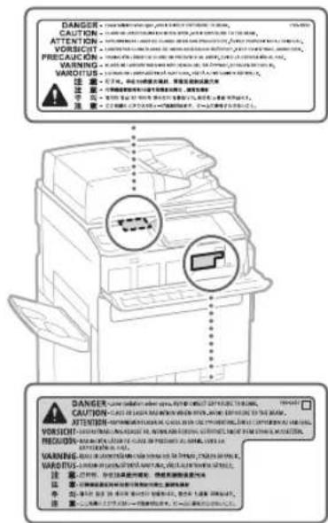 CANON imagePRESS C170 - Avviso sicurezza laser - 1