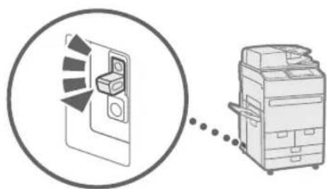 CANON imagePRESS C170 - Pulse el botón de prueba de la parte posterior del equipo. - 1