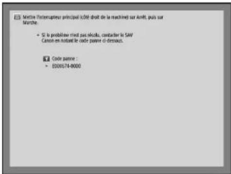 CANON imagePRESS C170 - Lorsqu'un message d'erreurs s'affiche - 1