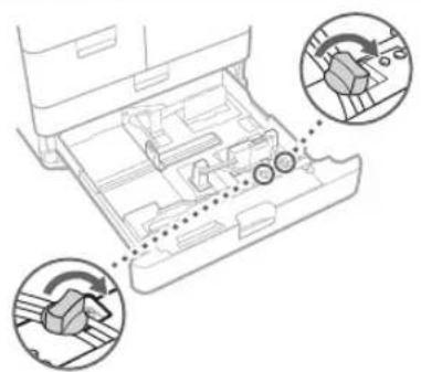 CANON imagePRESS C170 - Richten Sie die Position der Führungsschienen der Kassette ein. - 1