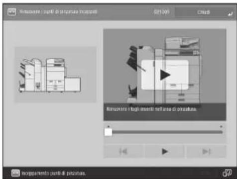 CANON imagePRESS C170 - Schermata Inceppamento carta - 1