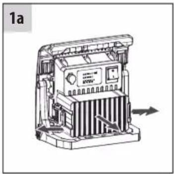BRENNENSTUHL MULTI 6050 MH - INSERIMENTO E RIMOZIONE DELLA BATTERIA - 1