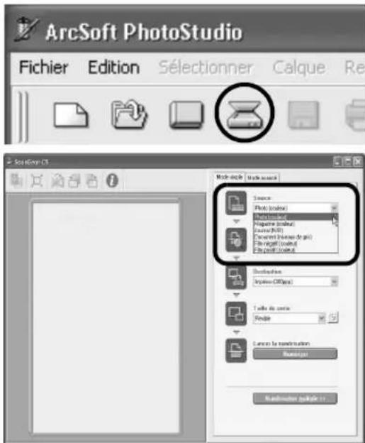ArcSoft PhotoStudio Fichier Edition Sélectionner Calque Re Source: Photo (color) Photo (color) Picture (color) Video (RGB) Document (video image) File name (title) File type (title) Introduction Analysis (OBS) Text in text Fonte Language to the creation Rename Reconstruction (include)