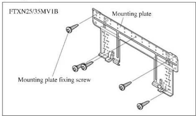 DAIKIN RXN50MV1B - Mounting Installation Plate - 1